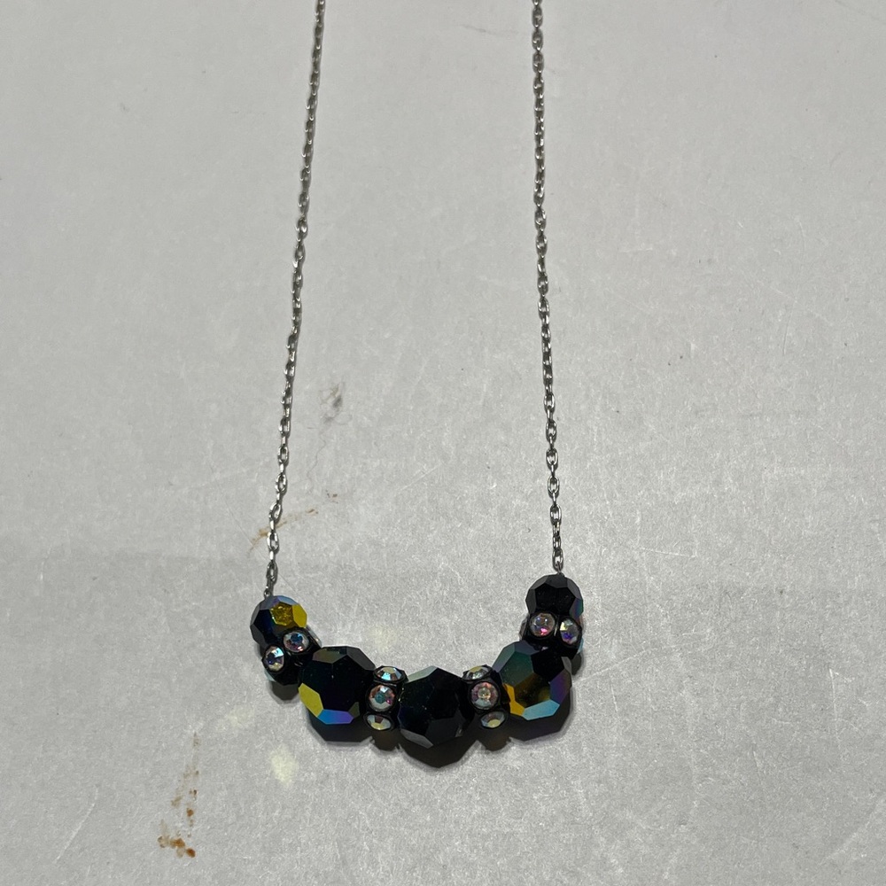 Elegant Black Beaded Necklace